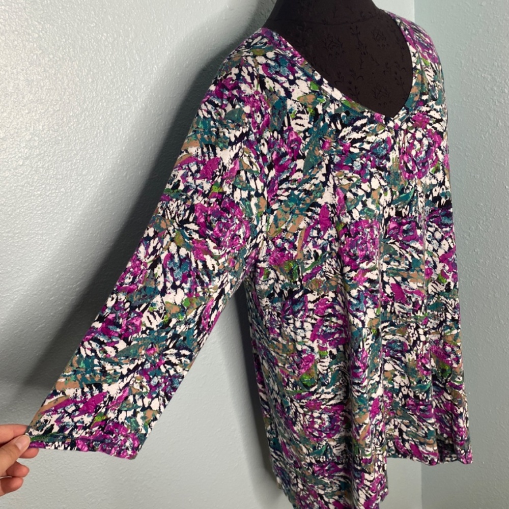 Lucy & Laurel Plus Size Colorful Tunic - image 4